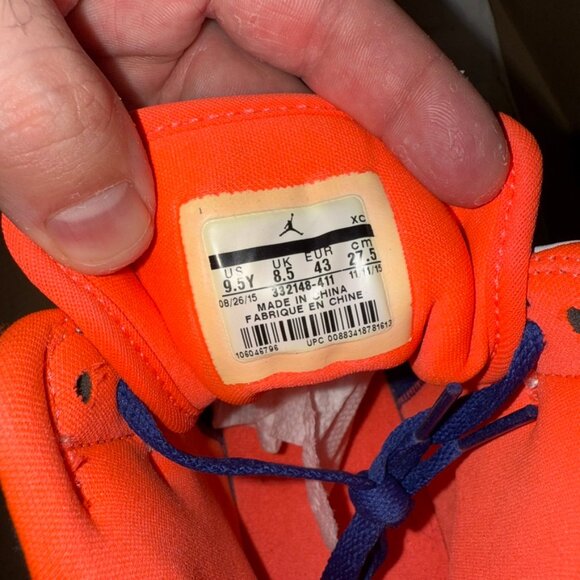 Jordan 1 High GG - Deep Royal Splatter - 9.5M (Youth Extended Run, its a 9.5Y/M) - Picture 10 of 10